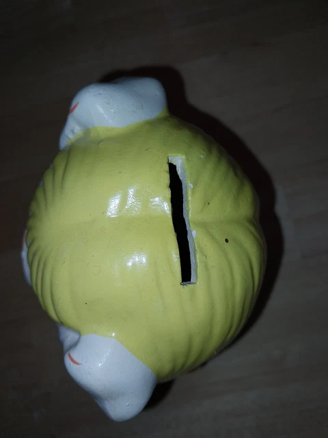 Vintage 1950s Enesco Piggy Bank Chalkware Taiwan 7" In Love Pig!