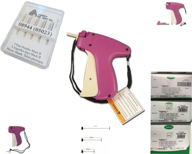 GP fine Fabric Tagging Gun System + Barbs Kimble Tag Label for Clothes + NEEDLES