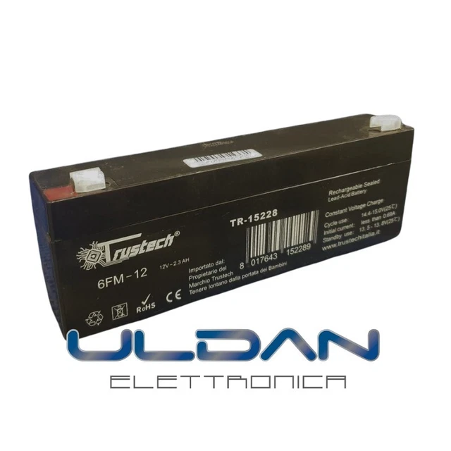 FIAMM FG20201 Batteria Al Piombo Ermetica Ricaricabile 12V 2Ah Faston 600x732 - Foto 2