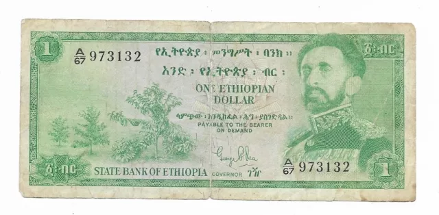 Ethiopia 1 Dollar ND (1961)  VG P18