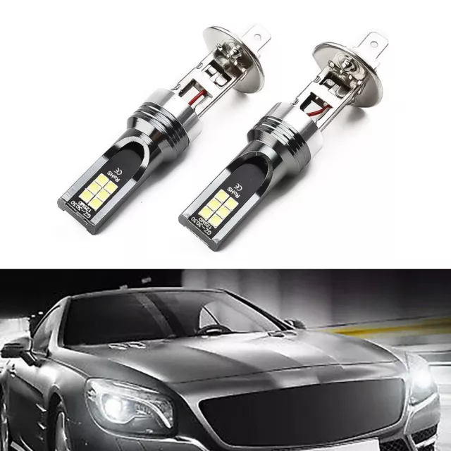 2pcs H1 LED Headlight Bulbs Conversion Kit 14000LM 6500K High Low Beam Lamp New