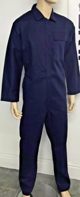 Navy Blue Flame Fire Retardant Resistant Welder Boilersuit Coverall New REDUCED