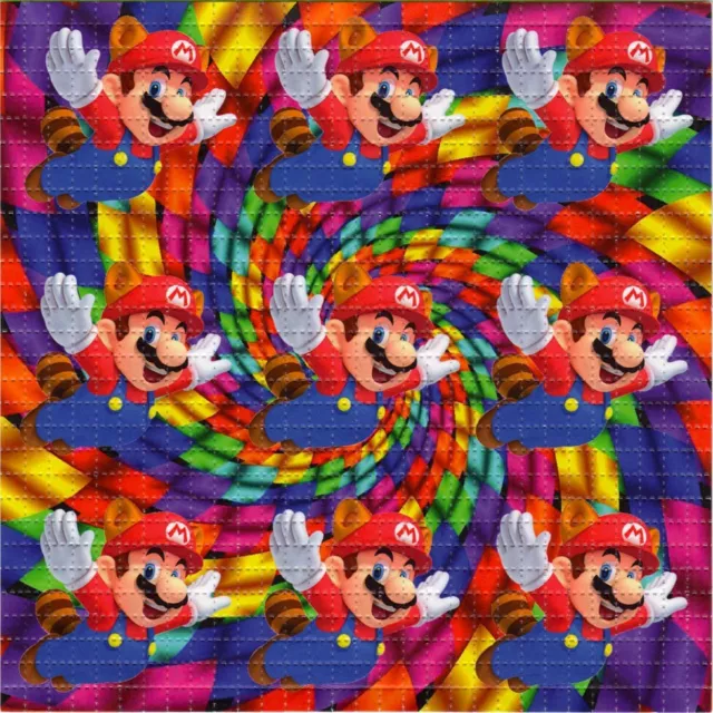 Mario High Tripping X9 BLOTTER ART perforated tabs psychedelic art