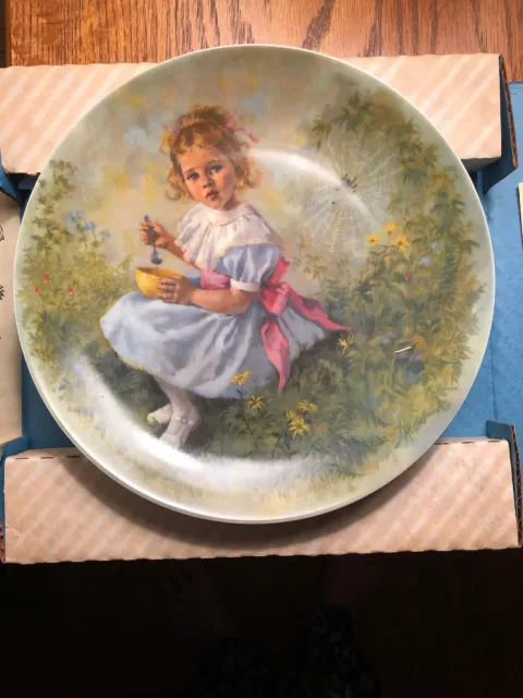 Little Miss Muffet Mother Goose Collector Plate John McClelland with COA & Box