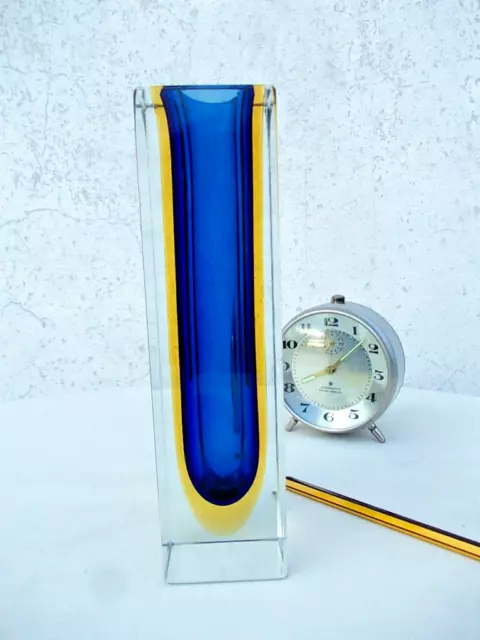 vaso Mandruzzato vetro sommerso Murano   glass vintage arte vetro