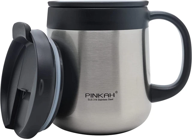 Insulated Mug Travel Coffee Stainless Steel Vacuum Cup Lid Thermos Tumbler 11 Oz