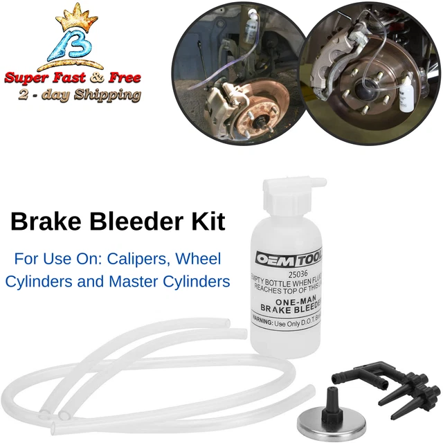BRAKE LINE BLEEDER Kit Pump Fluid Bleeding Tool For Car Caliper Wheel