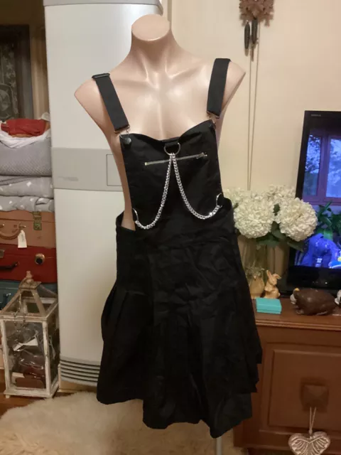 BLACK FRIDAY “PUNK TRIM PINAFORE DRESS” Size 12 BNWT