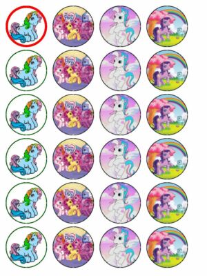 24 x 3.8cms Commestibile Rainbow Unicorni Cupcake Fata Torta Decorazioni Per Biscotti 