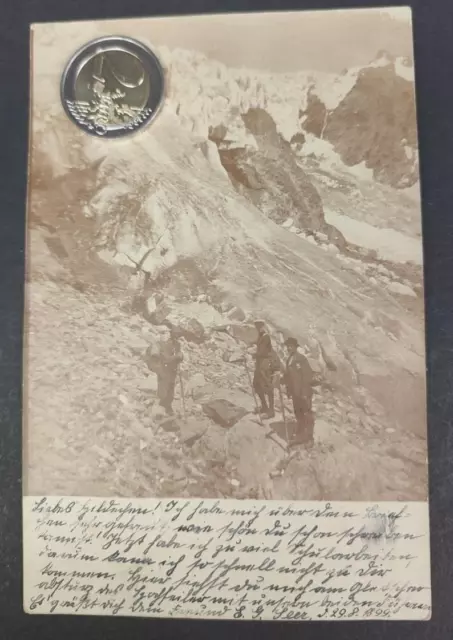 berge 1899 wandern ferien Bergsteiger Antike Postkarte