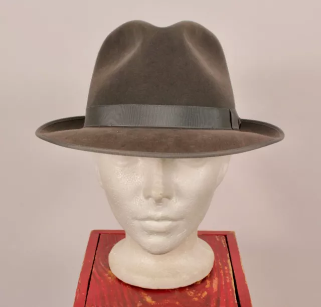 Men's VTG 1950s 1960s Dark Grey Royal Stetson Hat Sz 7 50s 60s Fedora