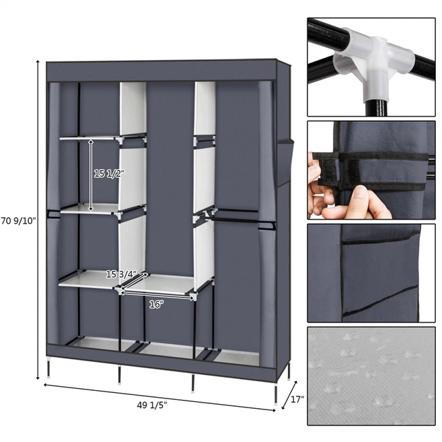 Tessuto non tessuto armadio scaffale vestiti appendere binario scarpa scaffalatura armadio