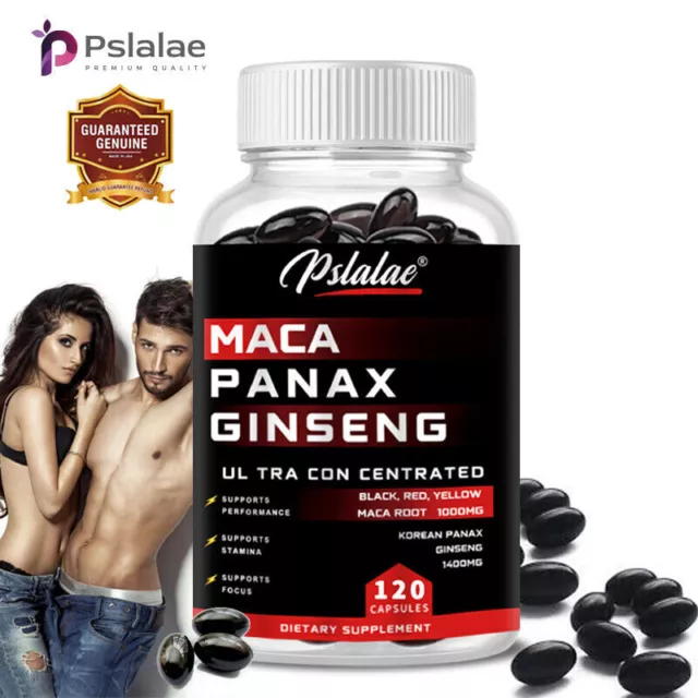 Maca Panax Ginseng - Booster De Testostérone Pour Hommes, Énergie Et Endurance