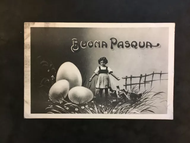 Carte Postale Ancienne Animée de 1923 - BUONA PASQUA