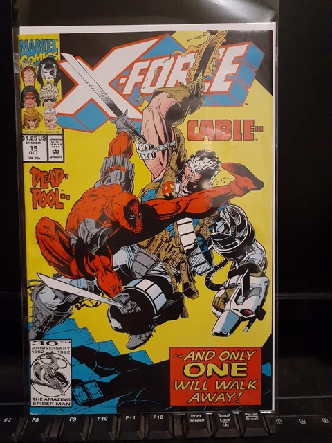X-Force #15  Deadpool Vs Cable   Marvel Comic 1992