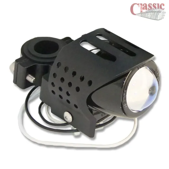 Universal Black Motorcycle Fog Auxiliary Light Round