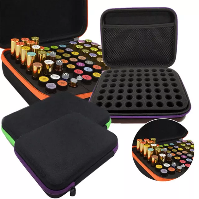 63 Bottle Essential Oil Carry Case 1-3Ml Holder Storage Aromatherapy Hand Bag-lk 2