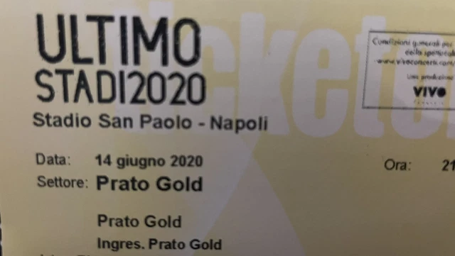 Biglietto concerto ultimo