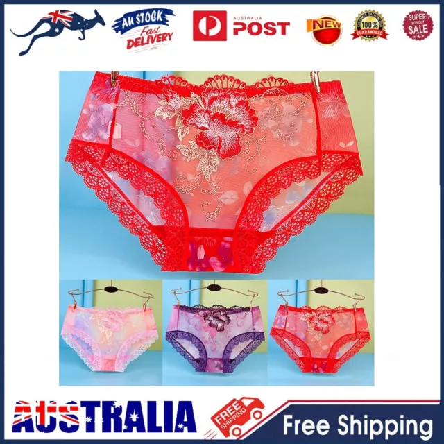 PLUS WOMEN SEXY Lace Seamless Underwear Skin-Friendly Transparent Briefs  Panties $12.70 - PicClick AU