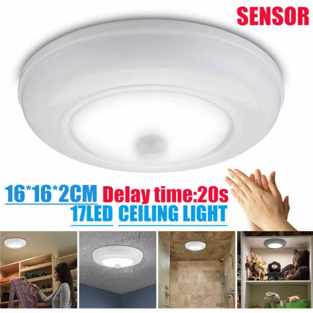 Ultra Bright Wireless Battery Powered Motion Sensor LED Ceiling Light Stair Lamp