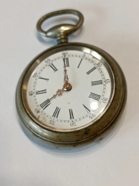 Horloge De Bord Voiture Ancienne - Mécanique 8 Jours - Diamètre 6.5 Cm - Bronze