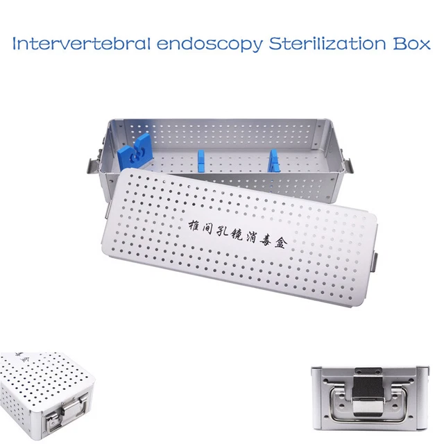 1PC Aluminium Alloy sterilization tray case for Intervertebral endoscopy