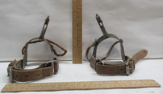 Pair Of Rodeo Rough Stock style Cowboy SPURS - Homemade Spurs - listing #1204231