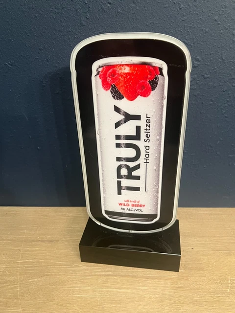 TRULY Seltzer LED LIGHT Hard Wild Berry Advertising Drink Bar Sign Only