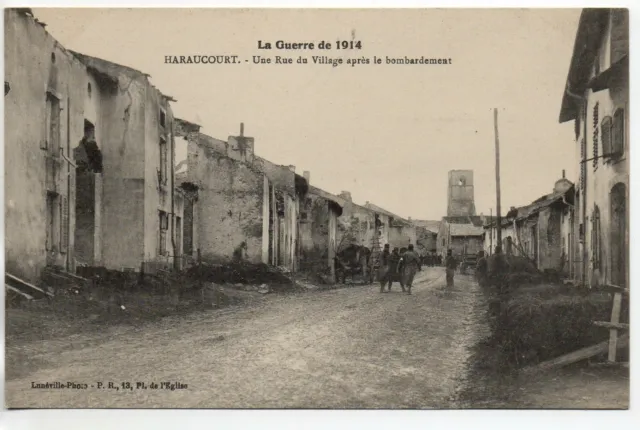 HARAUCOURT - Meurthe et Moselle - CPA 54 - Guerre 1914/18 rue soldats