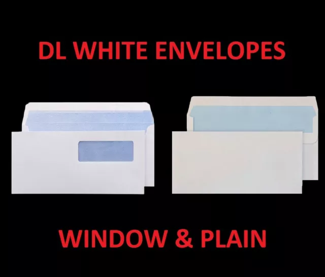 Buste Dl Bianche Design Semplice O Finestra 90Gsm Buste Alta Qualità