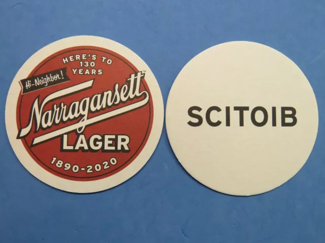 Beer Coaster ~ NARRAGANSETT Hi Neighbor Brewery, Rhode Island ~ Biotics Puzzle
