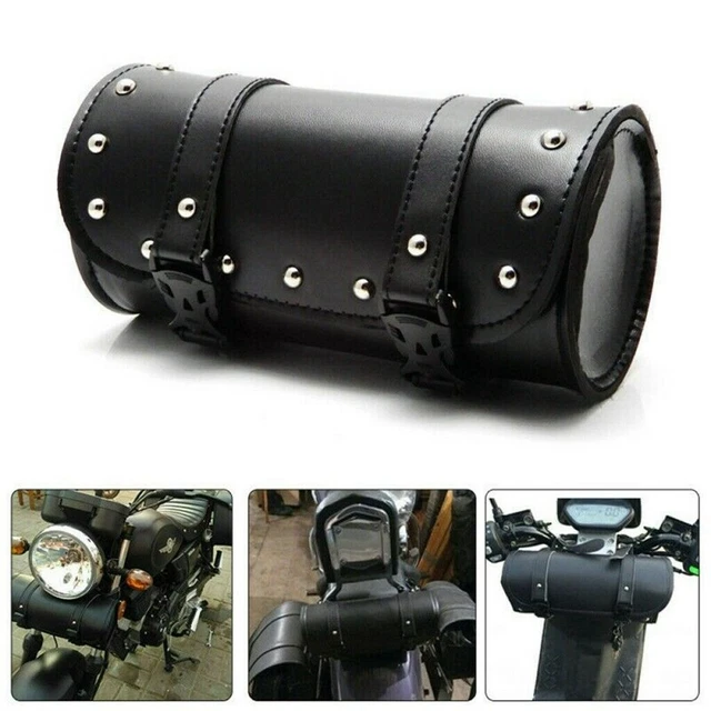 Borsa a rullo rotonda in pelle strumento universale moto forcella per valigia da viaggio 6