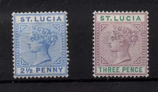 St. Lucia QV 2 1/2d SG46 & 3d SG47 fine mint LHM WS36373