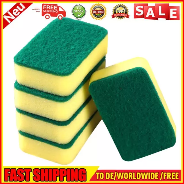 5 piezas sartenes de limpieza de esponja de doble cara olla cepillo de lavado doméstico
