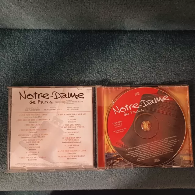 Notre-Dame De Paris - CD Album UK 2000 avec Céline Dion & Tina Arena Feature 2
