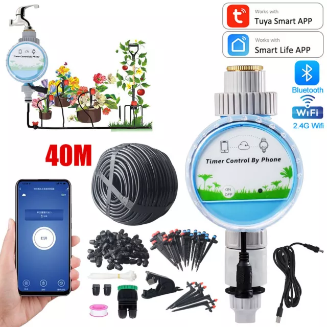 20-50M WiFi Automatic Drip Irrigation System Kit Plant Self Garden Watering Hose