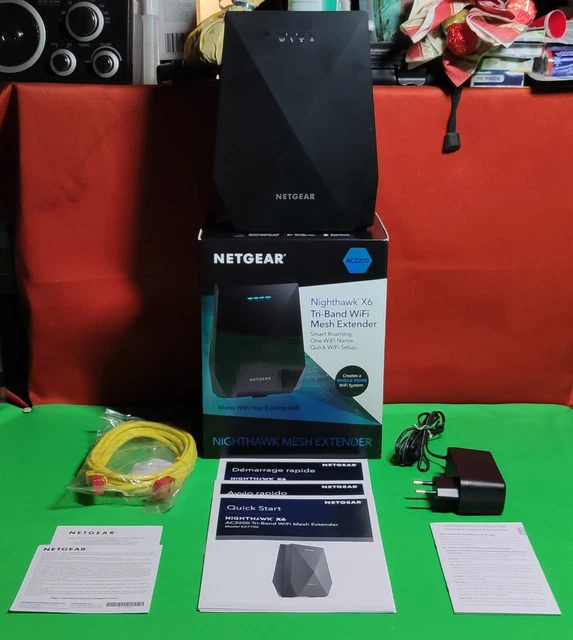 NETGEAR EX7700 - X6 Tri-Band AC2200 WLAN Mesh Repeater + Amplificatore & 2x LAN