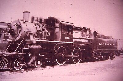 Duplicate Railroad Train Slide Lackawanna 4-4-0 #970 1935 Binghamton NY