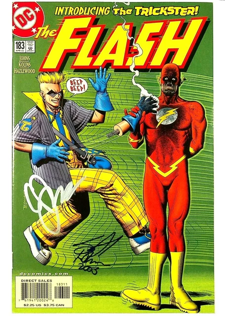 Flash #183 Vol 2 1st app New Trickster Signed Geoff Johns & Scott Kolins DC 2002