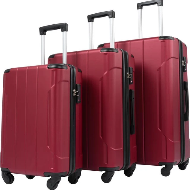 Business Luggage Set 3 Piece Set Suitcase Spinner Hardshell Lightweight TSA Lock