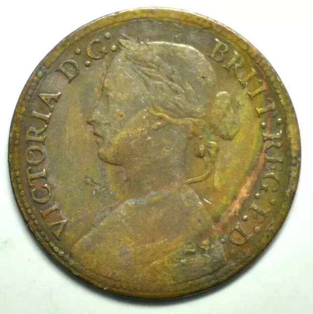 mw19296 Great Britain; Farthing 1860   Victoria (1837-1901)  KM#747.2