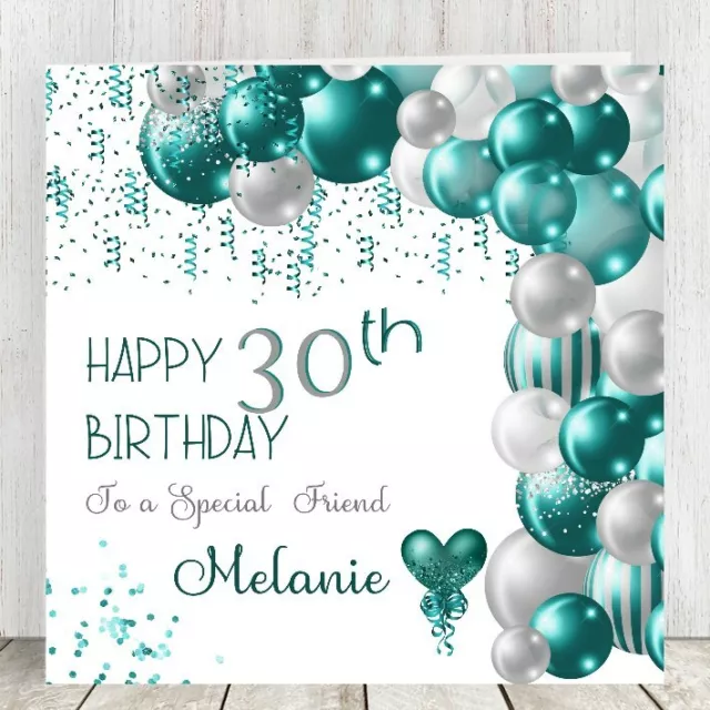 30th 40th 50th Personalised Birthday Card Friend Sister Daughter Niece Female