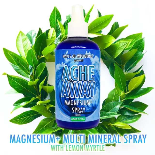 Magnesium Oil Pain Spray, Multi Mineral, MSM, DMSO, ORMUS, LEMON MYRTLE 200ml