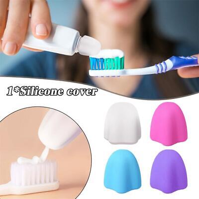 Tapa de pasta de dientes dispensador de pasta de dientes de silicona de cierre automático para niños adultos
