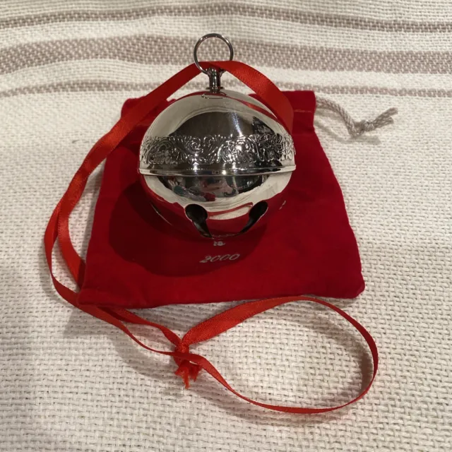 2000 Wallace Silversmiths 30Th Anniversary Limited Edition Annual Sleigh Bell