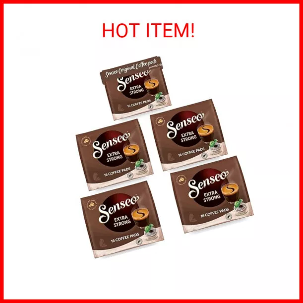 SENSEO Coffee Pods Extra Strong Dark Roast, 80 Pods, 16-Count Pods (Pack of 5) f