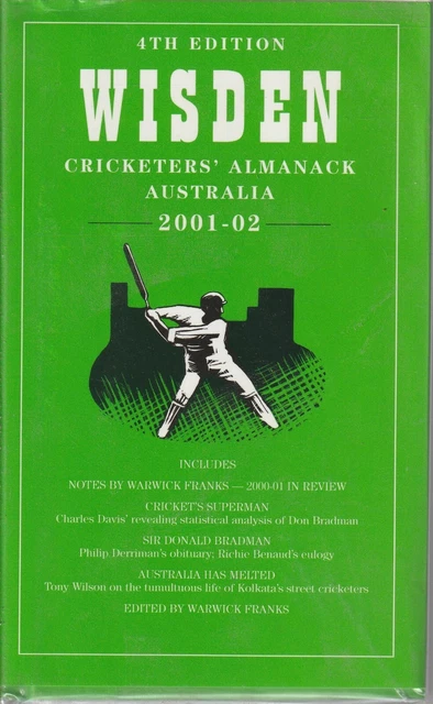 CRICKET, HC/DJ, WISDEN CRICKETERS ALMANAC , AUSTRALIA 2001-02,4th EDITION