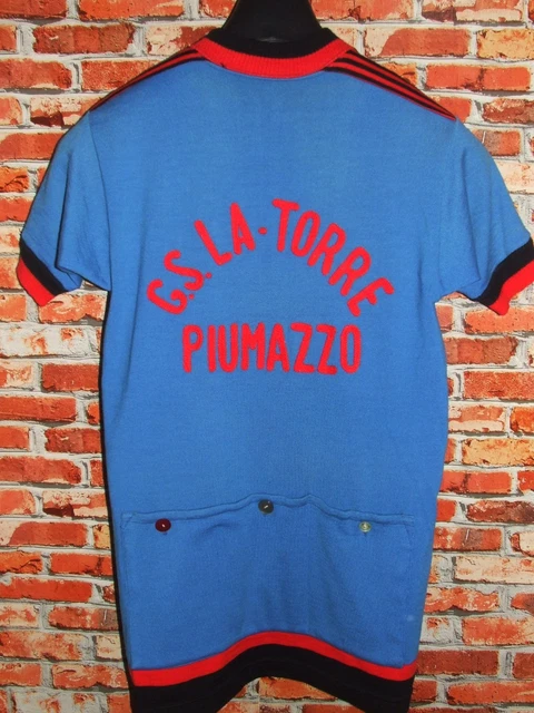 Maillot Cycliste Eroica Gan – Vintage Années 70 – Acrylique – Taille L