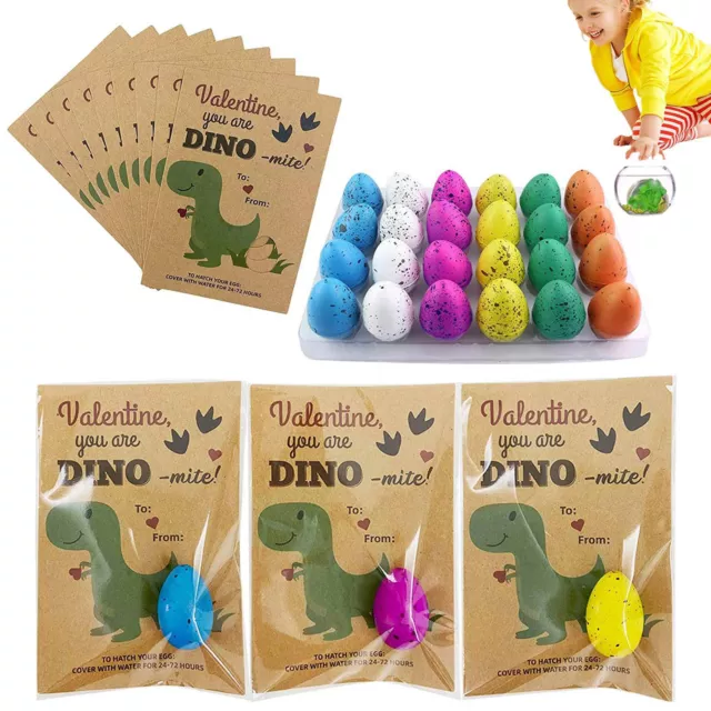 24Pcs Magic Add Water Dinosaur Egg Hatching Dino Growing Children Toy Model Gift