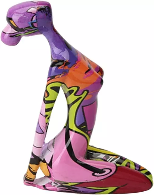 Yoga Lady Statue Decor Crafted Figurines for Home Accents, Purple
